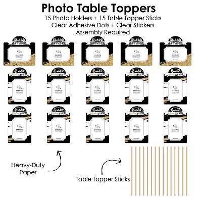 Big Dot Of Happiness Reunited Class Reunion - Picture Centerpiece Photo Table Toppers - 15 Pc