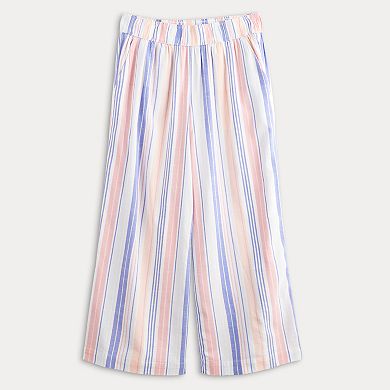 Women's Croft & Barrow® Striped Wide Leg Cropped Pants