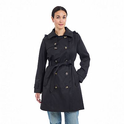 Womens Classic deals Trench Long Coat London Fog Overcoat