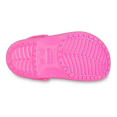 Crocs Baya Toddler Lined Glitter Clogs