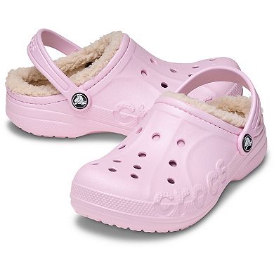 Crocs Baya Toddler Lined Glitter Clogs