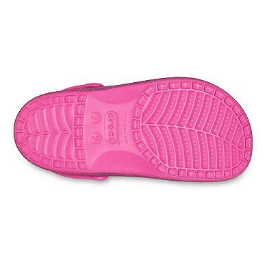Crocs Baya Kids' Lined Glitter Clogs
