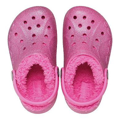 Crocs Baya Kids' Lined Glitter Clogs