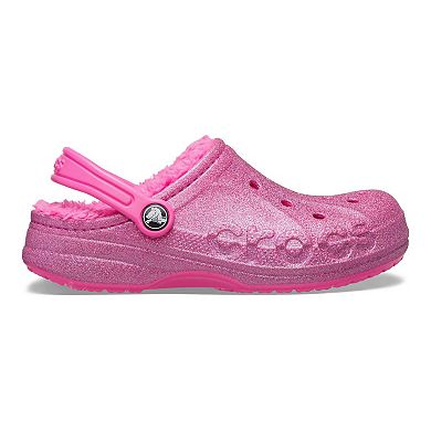 Crocs Baya Kids' Lined Glitter Clogs