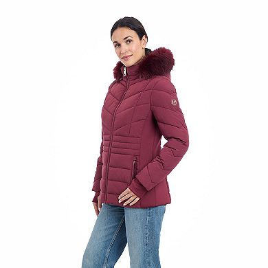 Women's London Fog Promo Fitted Puffer Jacket