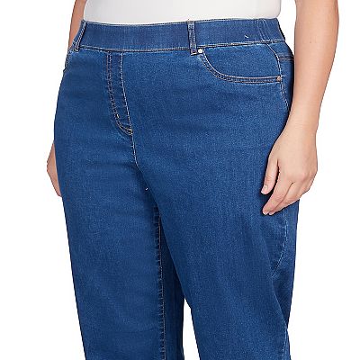 Plus Size Alfred Dunner Dark Wash Denim Short Jeans