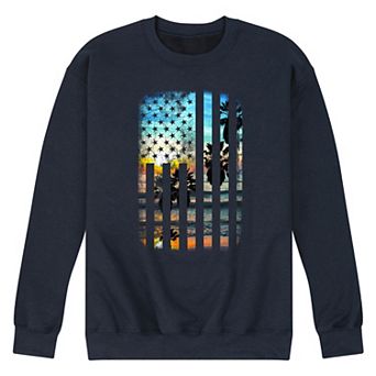 Men's Sunset Flag Fleece Sweatshirt