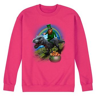 Men's Dino St Patrick's Day Fleece Sweatshirt