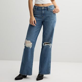 Juniors' SO® Low Rise Baggy Jeans