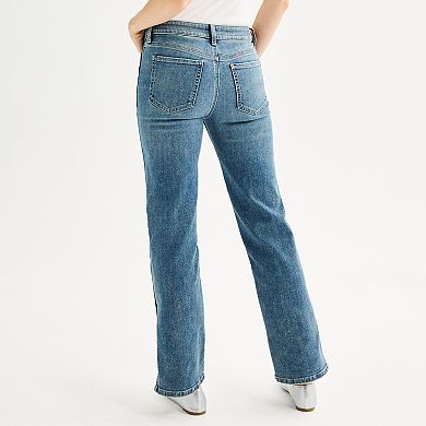 Juniors' SO High Waisted Split Hem Jeans