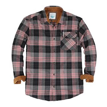Gioberti Boy's Single Pocket Flannel Shirt With Corduroy Contrast