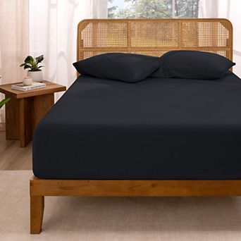 Bare Home 100% Organic Cotton Jersey Fitted Sheet