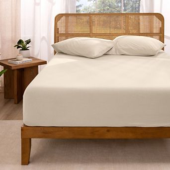 Bare Home 100% Organic Cotton Jersey Fitted Sheet