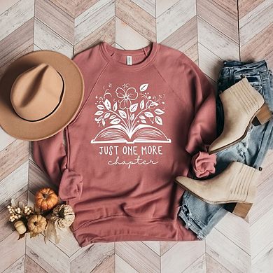 Just One More Chapter Floral Bella Canvas Sweatshirt