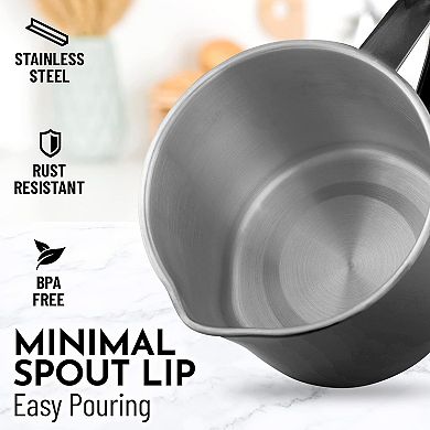 Zulay Kitchen Bacon Grease Container With Strainer