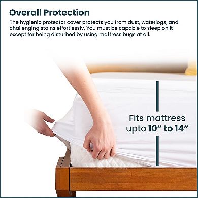 Continental Sleep, 10 To 14 Inch Ultra Soft-premium Zippered Mattress Protector Cover.