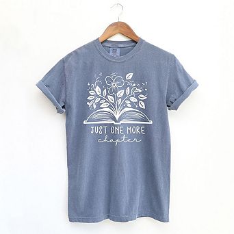 Just One More Chapter Floral Garment Dyed Tees