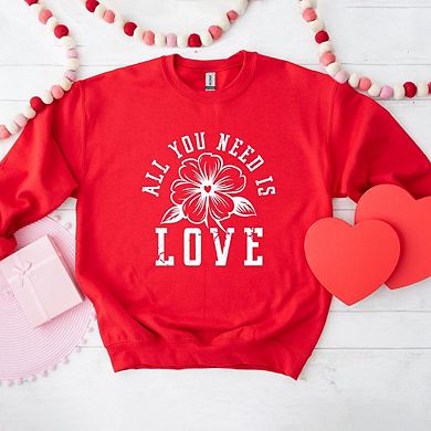 All You Need Is Love Flower Sweatshirt