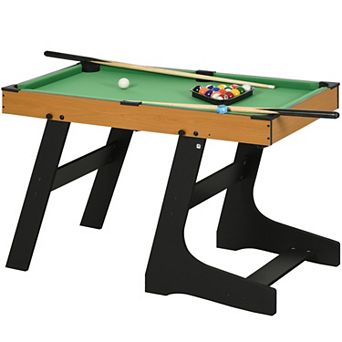 Soozier 40ft' Mini Pool Table Set Tabletop Billiards Game, Easy Folding with Cues