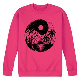 Men's Yin Yang Mountains Sea Fleece Sweatshirt