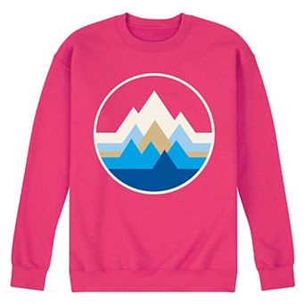 Men's Geo Mountain Circle Fleece Sweatshirt