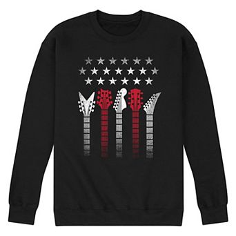 Men's Americana Flag Guitars Fleece Sweatshirt