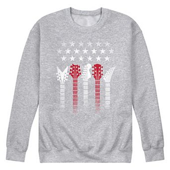 Men's Americana Flag Guitars Fleece Sweatshirt