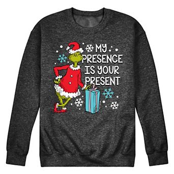 Men's Dr. Seuss My Presence Is Your Present Fleece Sweatshirt