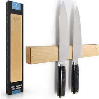 Zulay Kitchen Wooden Magnetic Knife Holder