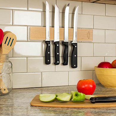 Zulay Kitchen Wooden Magnetic Knife Holder