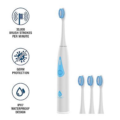 Pursonic Triple-head Electric Tooth Wizard - 30,000 Strokes Per A Minute