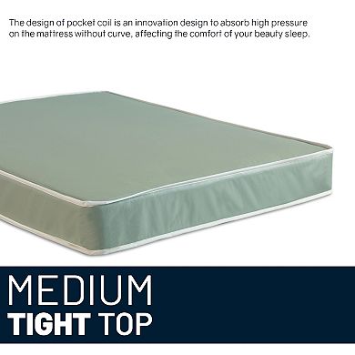 Continental Sleep, 9-inch Tight Top Pocket Coil Hybrid Mattress, Bed in Box.