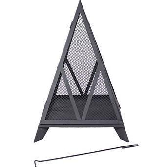 Sunnydaze Majestic Pyramid Heavy-duty Steel Outdoor Fire Pit