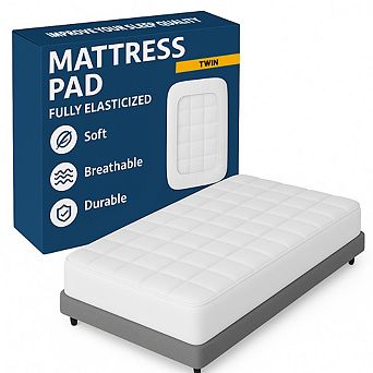 Continental Sleep, 1-inch Quilted Fitted Fluffy & Soft Mattress Pad.
