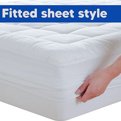 Continental Sleep, 1-inch Quilted Fitted Fluffy & Soft Mattress Pad.