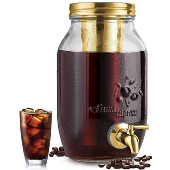 Zulay Kitchen 1.5 Liter Cold Brew Coffee Maker with Thick Glass Carafe & Stainless Steel Mesh Filter