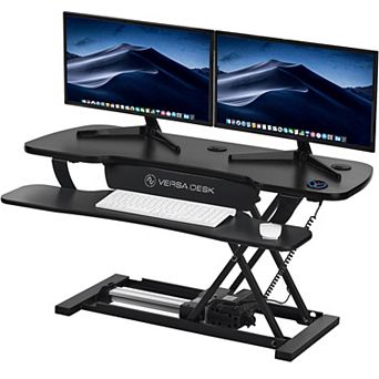 VersaDesk PowerPro 36"W Electric Adjustable Standing Desk Converter, Black