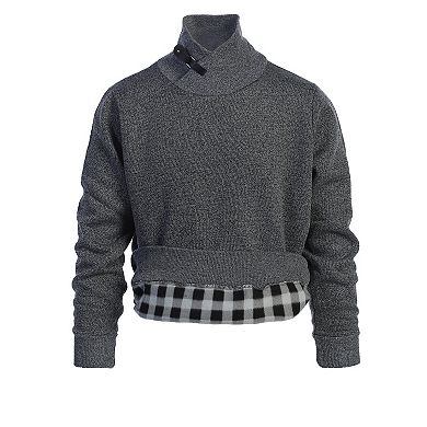 Gioberti Mens Knitted Turtleneck Collar Pullover Sweater With Soft Brushed Flannel Lining