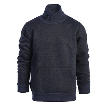 Gioberti Men's Knitted Turtleneck Collar Pullover Sweater With Soft Brushed Flannel Lining