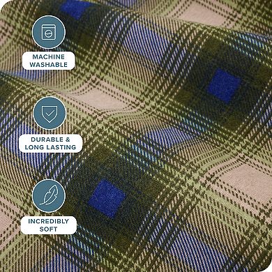 Plaid Cotton Flannel Sheet Set