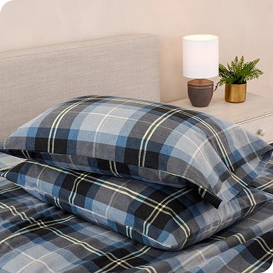 Plaid Cotton Flannel Sheet Set