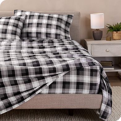 Plaid Cotton Flannel Sheet Set