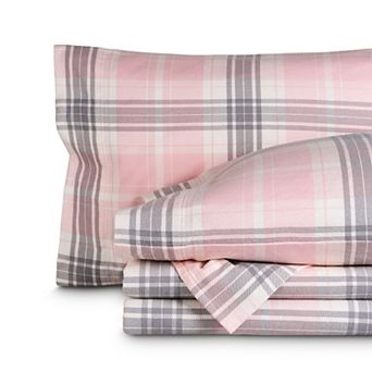Bare Home 100% Cotton Plaid Flannel Sheet Set
