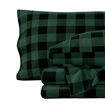 Bare Home 100% Cotton Plaid Flannel Sheet Set