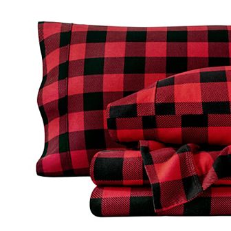 Plaid Cotton Flannel Sheet Set