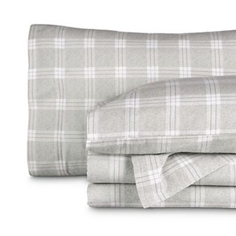 Plaid Cotton Flannel Sheet Set