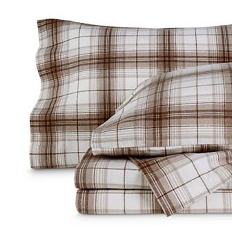 Bare Home 100% Cotton Plaid Flannel Sheet Set