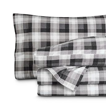 Bare Home 100% Cotton Plaid Flannel Sheet Set
