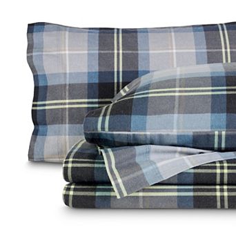 Bare Home 100% Cotton Plaid Flannel Sheet Set