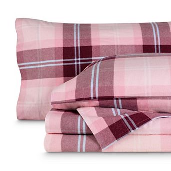 Bare Home 100% Cotton Plaid Flannel Sheet Set